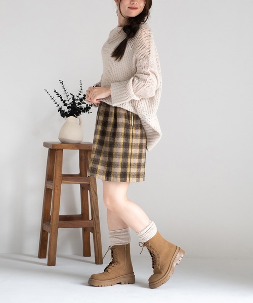 JELLY BEANS（ジェリービーンズ）の「トラックソールレースアップショートブーツ(210-57388)JELLY BEANS(ジェリービーンズ)（ブーツ・レディース・ダークブラウン/キャメル/ブラック・S/M/L）」の21枚目の写真