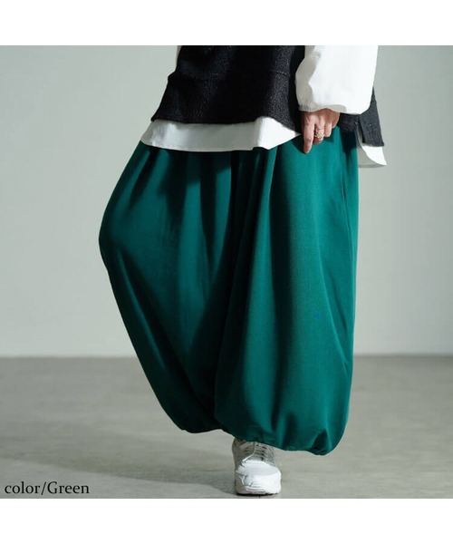 GOLDJAPAN(ゴールドジャパン)の「裏シャギーサーカスパンツ【大きいサイズ対応】(その他パンツ・レディース・グリーン/ブラック/チャコール・4L~5L/LL~3L)」の9枚目の写真