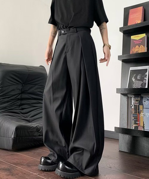 Ressaca（レサーカ）の「ルーズシルエットタックスラックスパンツ（スラックス・メンズ・チャコール/ブラック・L/M/XL）」の12枚目の写真