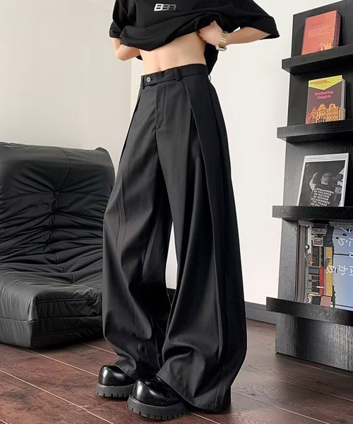 Ressaca（レサーカ）の「ルーズシルエットタックスラックスパンツ（スラックス・メンズ・チャコール/ブラック・L/M/XL）」の13枚目の写真