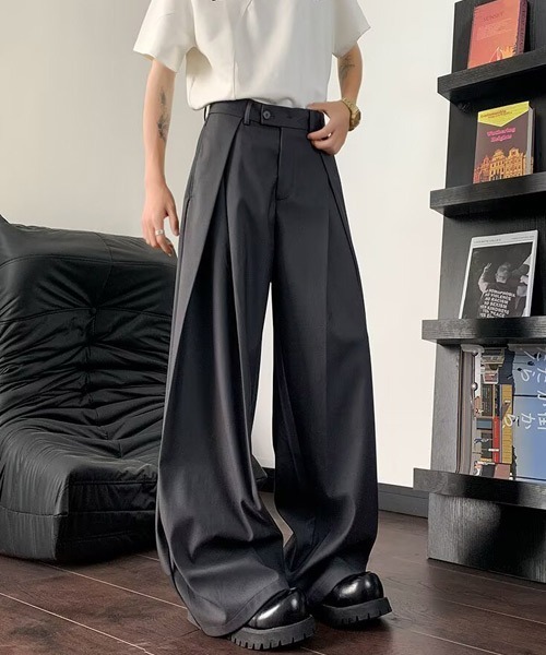 Ressaca（レサーカ）の「ルーズシルエットタックスラックスパンツ（スラックス・メンズ・チャコール/ブラック・L/M/XL）」の10枚目の写真