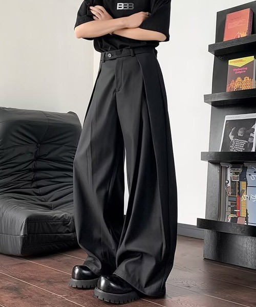 Ressaca（レサーカ）の「ルーズシルエットタックスラックスパンツ（スラックス・メンズ・チャコール/ブラック・L/M/XL）」の16枚目の写真