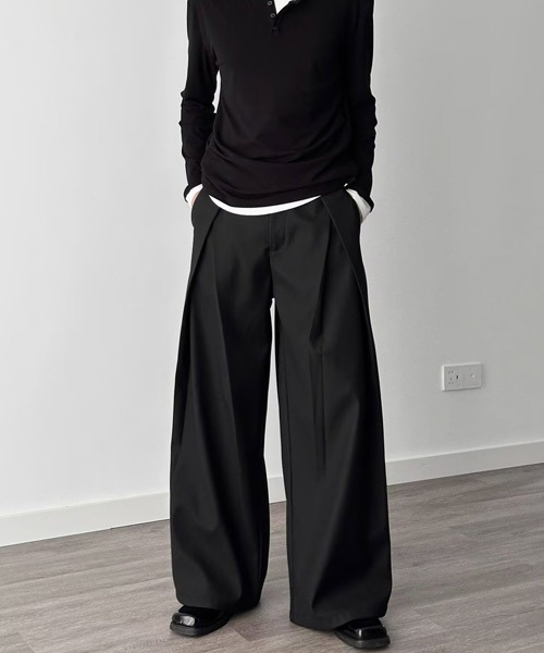 Ressaca（レサーカ）の「ルーズシルエットタックスラックスパンツ（スラックス・メンズ・チャコール/ブラック・L/M/XL）」の15枚目の写真