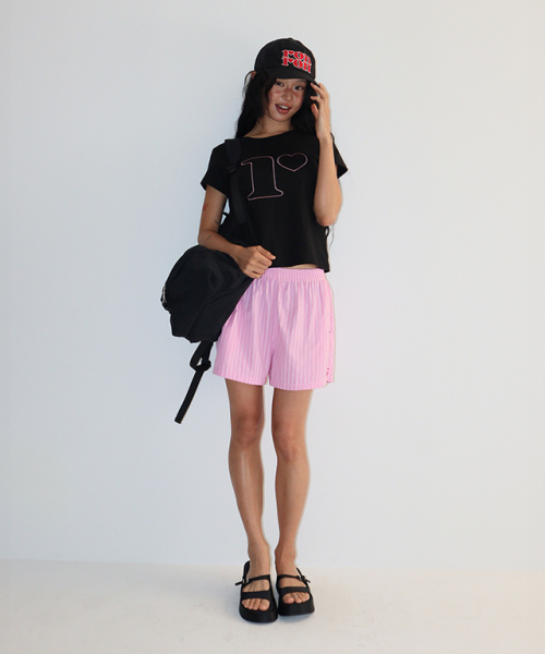 RONRON(ロンロン)の「R STITCH SHORT SLEEVE T SHIRT BLACK(Tシャツ/カットソー・レディース・その他・FREE)」の3枚目の写真