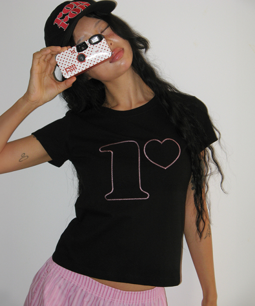 RONRON(ロンロン)の「R STITCH SHORT SLEEVE T SHIRT BLACK(Tシャツ/カットソー・レディース・その他・FREE)」の4枚目の写真