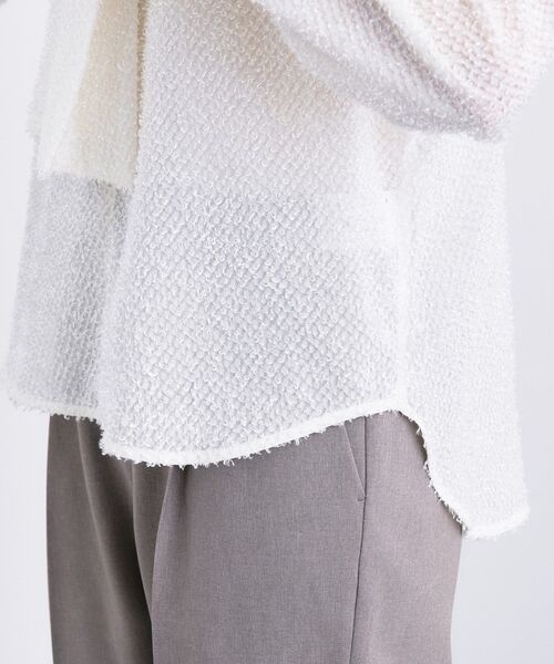INDIVI(インディヴィ)の「【デイリー/セレモニー】フェザージャカードボウタイブラウス(シャツ/ブラウス・レディース・オフホワイト/ブラック・13/36/38/40/05/15 )」の8枚目の写真