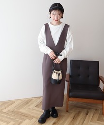 【WEB限定】イージーケアVネックワンピース