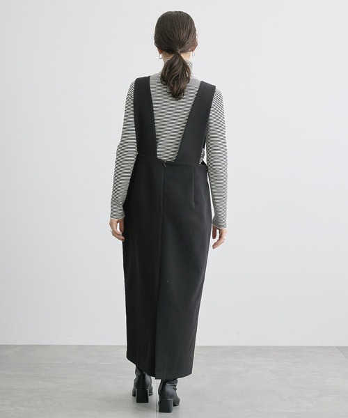 AMERICAN HOLIC（アメリカンホリック）の「【WEB限定】イージーケアVネックワンピース（ワンピース・レディース・モカ/ブラック・M/L）」の12枚目の写真