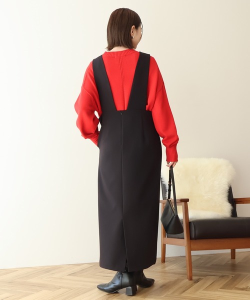 AMERICAN HOLIC（アメリカンホリック）の「【WEB限定】イージーケアVネックワンピース（ワンピース・レディース・モカ/ブラック・M/L）」の16枚目の写真