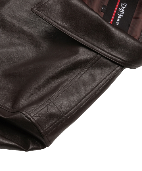 DOFFJASON(ドフジェーソン)の「プレミアムベジタブルクラシックA-2ジャケットBROWN(ライダースジャケット・メンズ・その他・MEDIUM/LARGE/X-LARGE/XX-LARGE)」の5枚目の写真