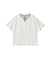 V-GUSSET S/S TEE WHITE/MG
