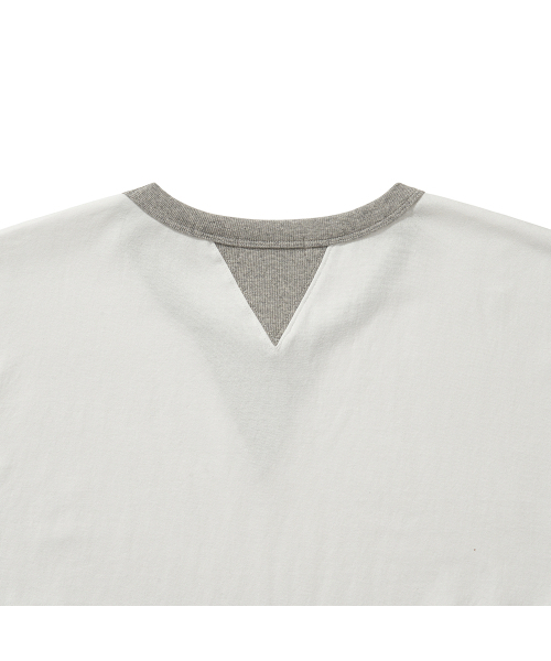 HISHANDER（ヒズハンダー）の「V-GUSSET S/S TEE WHITE/MG（Tシャツ/カットソー・メンズ・その他・1/2/3）」の4枚目の写真