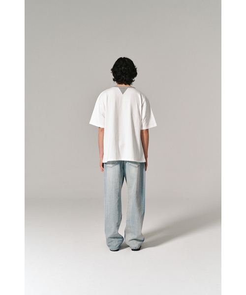 HISHANDER（ヒズハンダー）の「V-GUSSET S/S TEE WHITE/MG（Tシャツ/カットソー・メンズ・その他・1/2/3）」の8枚目の写真