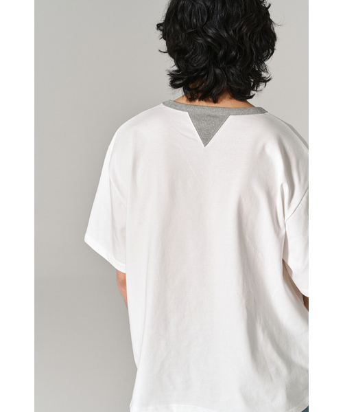 HISHANDER（ヒズハンダー）の「V-GUSSET S/S TEE WHITE/MG（Tシャツ/カットソー・メンズ・その他・1/2/3）」の10枚目の写真
