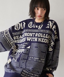 PBLIM | 《UNISEX》ニュースペーパーニット(ニット/セーター)