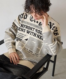 PBLIM | 《UNISEX》ニュースペーパーニット(ニット/セーター)