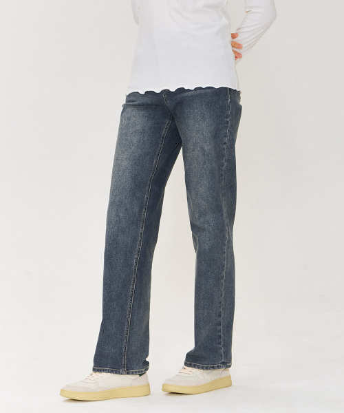 CHASECULT(チェイスカルト)の「女性Mトーンウォッシングストレートデニムパンツ-ブルー(デニムパンツ・レディース・ダークインディゴブルー・70/76/74/67)」の2枚目の写真