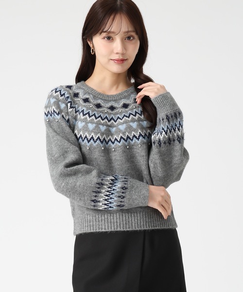 セール】2025秋冬新作 ノルディック柄ニット（ニット/セーター）｜31
