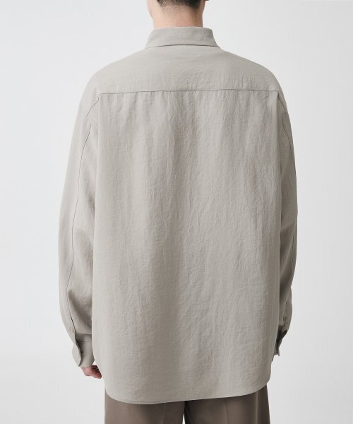 MUSINSA STANDARD（ムシンサスタンダード）の「リラックスドリネンライクシャツ[ライトベージュ]（シャツ/ブラウス・メンズ・その他・SMALL/MEDIUM/LARGE/X-LARGE/XX-LARGE）」の4枚目の写真