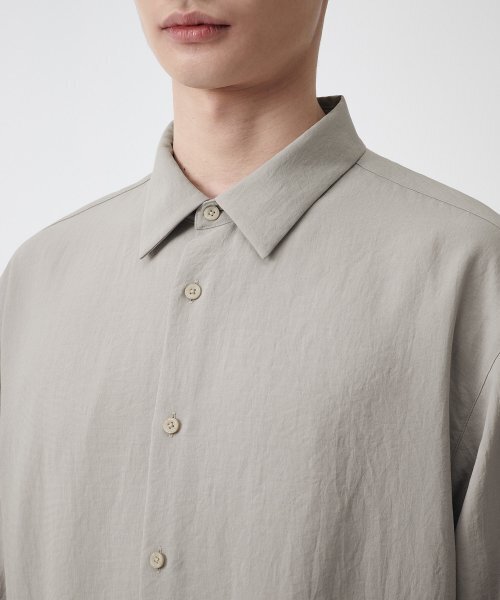 MUSINSA STANDARD（ムシンサスタンダード）の「リラックスドリネンライクシャツ[ライトベージュ]（シャツ/ブラウス・メンズ・その他・SMALL/MEDIUM/LARGE/X-LARGE/XX-LARGE）」の5枚目の写真