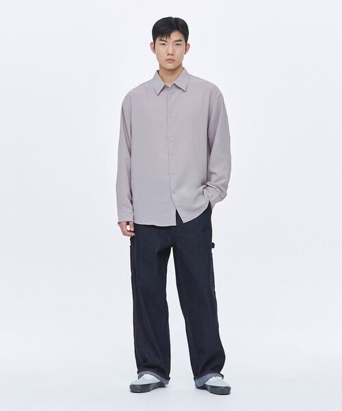 MUSINSA STANDARD（ムシンサスタンダード）の「リラックスドリネンライクシャツ[ライトベージュ]（シャツ/ブラウス・メンズ・その他・SMALL/MEDIUM/LARGE/X-LARGE/XX-LARGE）」の8枚目の写真