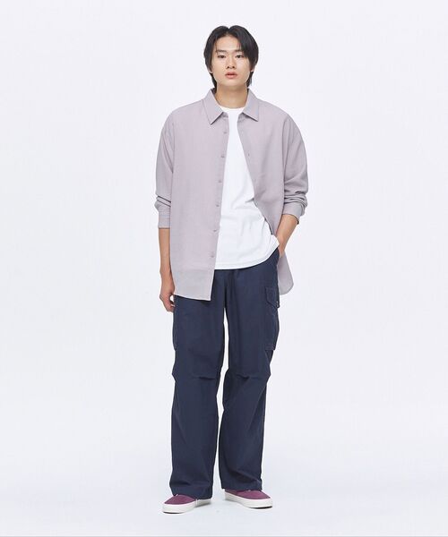 MUSINSA STANDARD（ムシンサスタンダード）の「リラックスドリネンライクシャツ[ライトベージュ]（シャツ/ブラウス・メンズ・その他・SMALL/MEDIUM/LARGE/X-LARGE/XX-LARGE）」の9枚目の写真