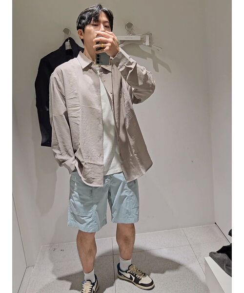 MUSINSA STANDARD（ムシンサスタンダード）の「リラックスドリネンライクシャツ[ライトベージュ]（シャツ/ブラウス・メンズ・その他・SMALL/MEDIUM/LARGE/X-LARGE/XX-LARGE）」の10枚目の写真