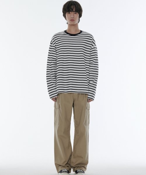 MUSINSA STANDARD（ムシンサスタンダード）の「ワンタックワイドカーゴパンツ [ベージュ]（その他パンツ・メンズ・その他・38/42/36/34/32/30/31/33/26/27/28/29）」の3枚目の写真