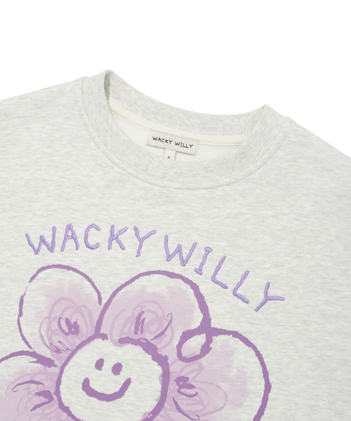 Wacky WiLLy（ワッキーウィリー）の「[25FW]ウーマンズビッグリリーグラフィックマンツーマンライトグレー（スウェット・レディース・その他・SMALL/MEDIUM）」の4枚目の写真