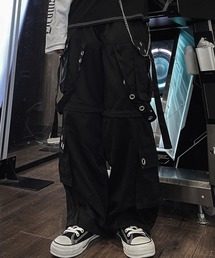 NYLAUS（ナイラス）の「【NYS】EYELET アイレット 2WAYカーゴパンツ ワイドカーゴパンツ カーゴハーフパンツ（カーゴパンツ）」