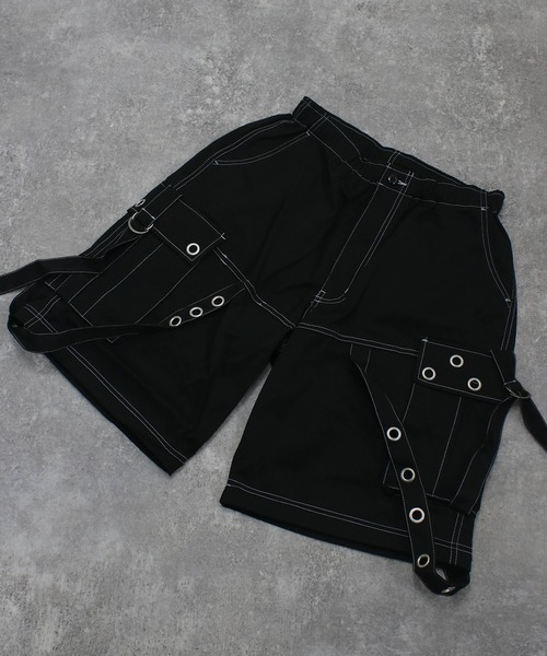 NYLAUS(ナイラス)の「【NYS】EYELET アイレット 2WAYカーゴパンツ ワイドカーゴパンツ カーゴハーフパンツ(カーゴパンツ・メンズ・ブラック系その他/ブラック・L/M)」の16枚目の写真
