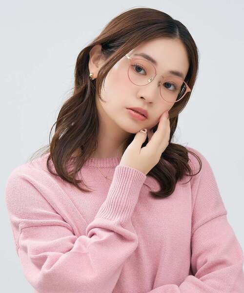 ボストン型 メガネ｜チタンフレーム 軽量 メタル 眼鏡 伊達めがね 度