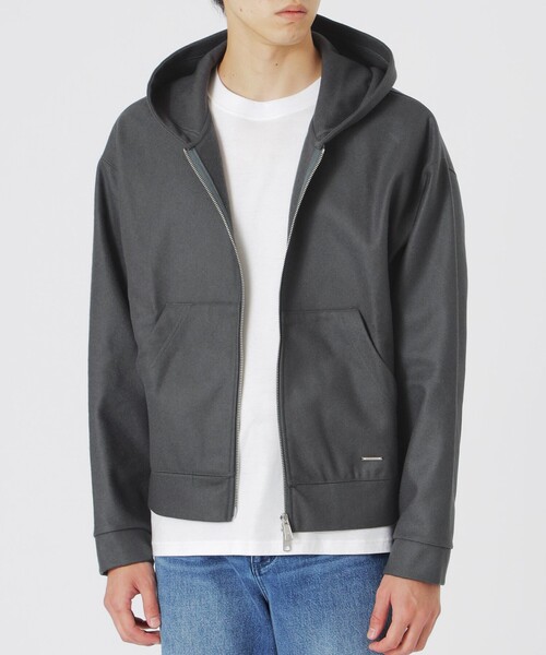 LOVELESS（ラブレス）の「メルトンジップアップパーカー（パーカー・メンズ・グレー系その他/ブラック・M/L）」の5枚目の写真