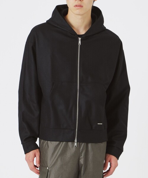 LOVELESS（ラブレス）の「メルトンジップアップパーカー（パーカー・メンズ・グレー系その他/ブラック・M/L）」の6枚目の写真