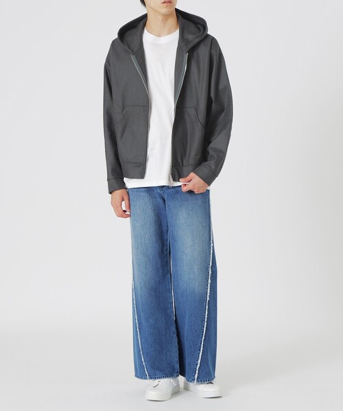 LOVELESS（ラブレス）の「メルトンジップアップパーカー（パーカー・メンズ・グレー系その他/ブラック・M/L）」の7枚目の写真