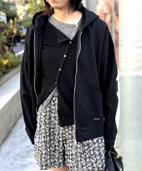 LOVELESS（ラブレス）の「メルトンジップアップパーカー（パーカー・メンズ・グレー系その他/ブラック・M/L）」の4枚目の写真