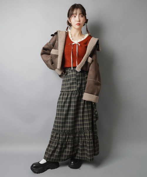 SPINNS(スピンズ)の「【2個セット】ビッグリボンヘアクリップ/バナナクリップ/チェック柄(バレッタ/ヘアクリップ・レディース・ブラウン/レッド・ONESIZE)」の8枚目の写真