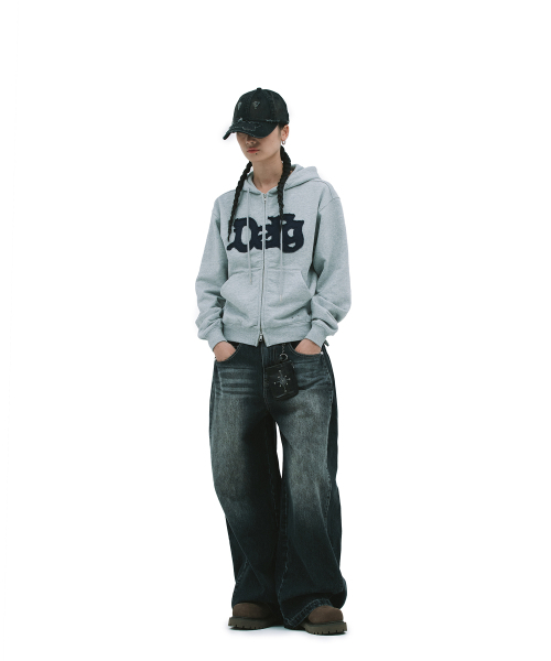 DEFGARMENTS（デフグラメンツ）の「CAT BLUSH WIDE PANTS [BLACK DENIM]（デニムパンツ・レディース・その他・X-SMALL/SMALL/MEDIUM/LARGE）」の4枚目の写真