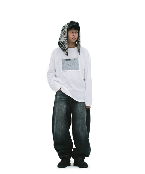 DEFGARMENTS（デフグラメンツ）の「CAT BLUSH WIDE PANTS [BLACK DENIM]（デニムパンツ・レディース・その他・X-SMALL/SMALL/MEDIUM/LARGE）」の6枚目の写真