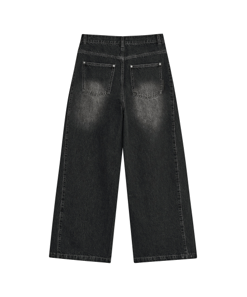 DEFGARMENTS（デフグラメンツ）の「CAT BLUSH WIDE PANTS [BLACK DENIM]（デニムパンツ・レディース・その他・X-SMALL/SMALL/MEDIUM/LARGE）」の8枚目の写真