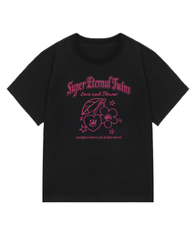 [ウーマン]スーパーニュートラルツインズスリム半袖Tシャツ_ブラック