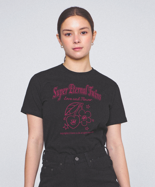 GRAVER（グレーバー）の「[ウーマン]スーパーニュートラルツインズスリム半袖Tシャツ_ブラック（Tシャツ/カットソー・レディース・ブラック・FREE）」の2枚目の写真
