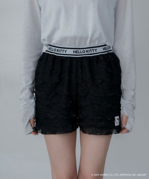 HELLO KITTY】ハローキティコラボ ティアードフリルショートパンツ