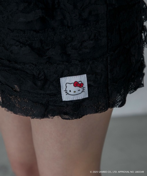 sanrio（サンリオ）の「【HELLO KITTY】ハローキティコラボ ティアードフリルショートパンツ（その他パンツ・レディース・ホワイト/ブラック・FREE）」の10枚目の写真