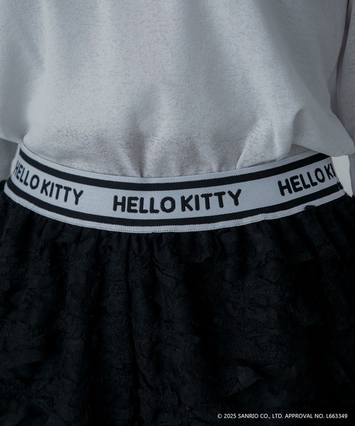sanrio（サンリオ）の「【HELLO KITTY】ハローキティコラボ ティアードフリルショートパンツ（その他パンツ・レディース・ホワイト/ブラック・FREE）」の11枚目の写真