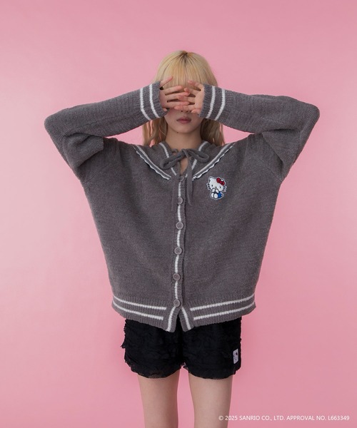 sanrio（サンリオ）の「【HELLO KITTY】ハローキティコラボ ティアードフリルショートパンツ（その他パンツ・レディース・ホワイト/ブラック・FREE）」の13枚目の写真