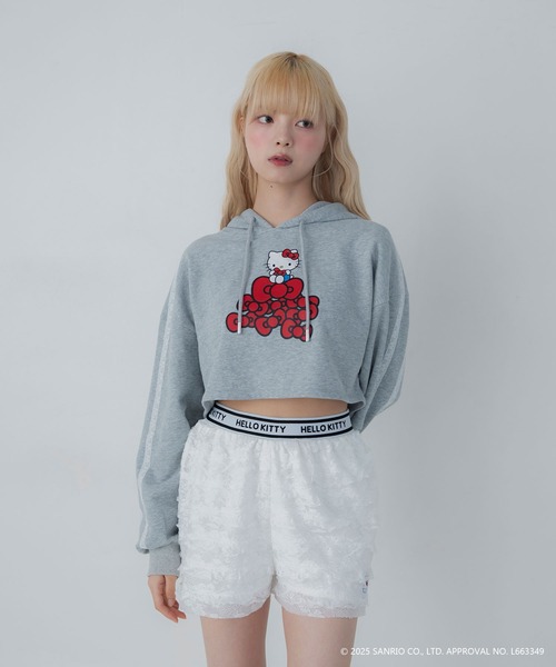 sanrio（サンリオ）の「【HELLO KITTY】ハローキティコラボ ティアードフリルショートパンツ（その他パンツ・レディース・ホワイト/ブラック・FREE）」の16枚目の写真