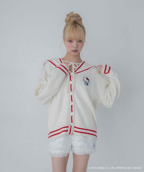 sanrio（サンリオ）の「【HELLO KITTY】ハローキティコラボ ティアードフリルショートパンツ（その他パンツ・レディース・ホワイト/ブラック・FREE）」の21枚目の写真