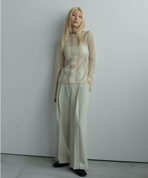 anuke（アンヌーク）の「Tuck Pleats Pants（その他パンツ・レディース・アイボリー/オリーブ/ボルドー・36inch/38inch）」の4枚目の写真