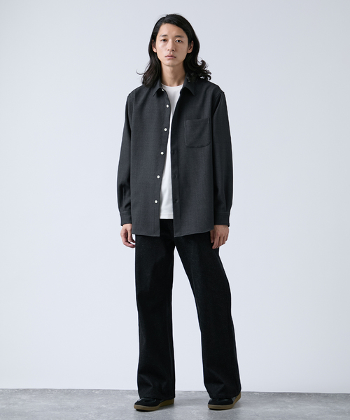 B.C STOCK（ベーセーストック）の「《追加3》12.5oz 5ポケット ワイドリジットデニム（デニムパンツ・メンズ・ブラック/ネイビー・MEDIUM/LARGE）」の3枚目の写真